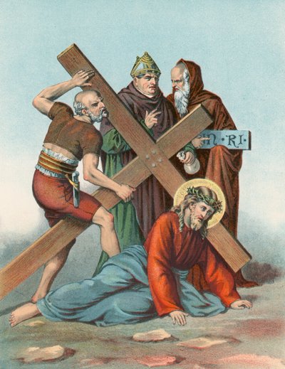 Estación IX Jesús cae por tercera vez bajo la cruz de English School