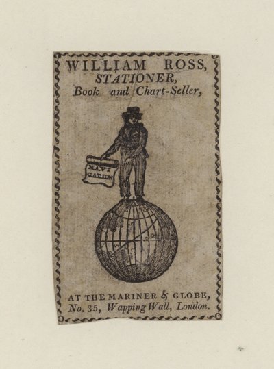 Tarjeta comercial de papelería, William Ross de English School