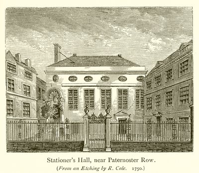 Stationers Hall, cerca de Paternoster Row de English School
