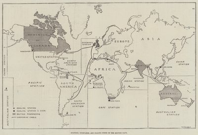Estaciones, Astilleros y Puertos de Carbón de la Marina Británica de English School