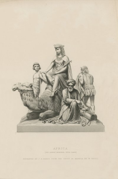 Estatua que representa África que adorna el Albert Memorial de English School