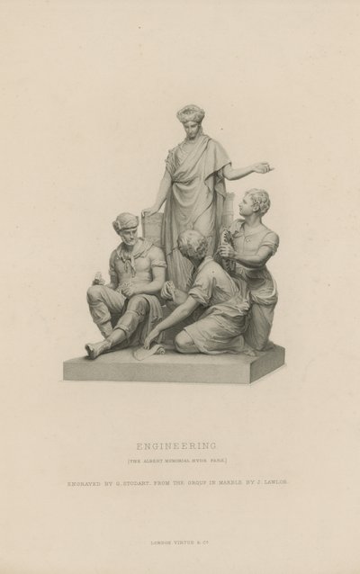 Estatua que representa la Ingeniería que adorna el Albert Memorial de English School
