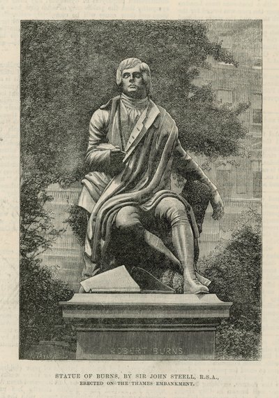 Estatua de Burns, por Sir John Steell de English School