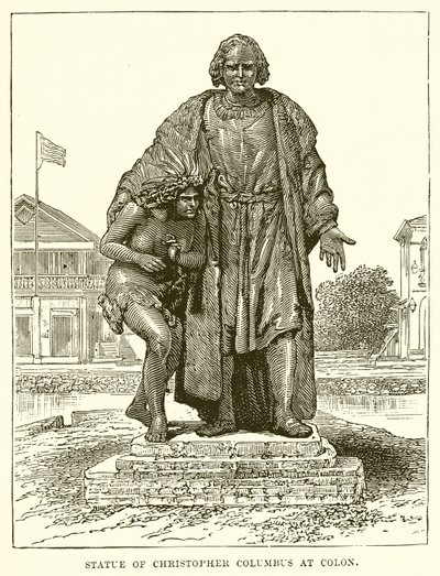 Estatua de Cristóbal Colón en Colón de English School