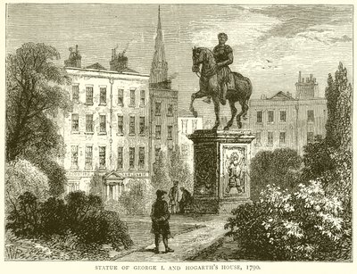 Estatua de Jorge I y casa de Hogarth de English School