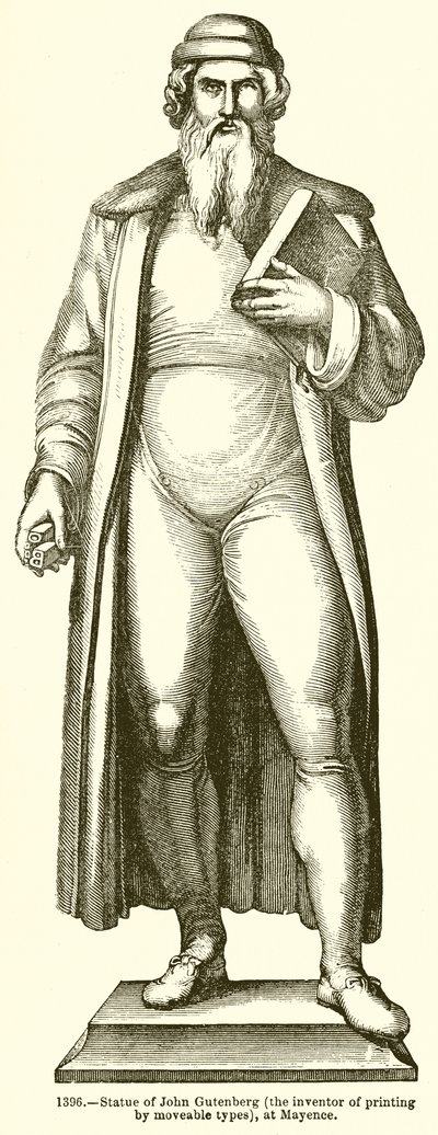 Estatua de Johannes Gutenberg de English School