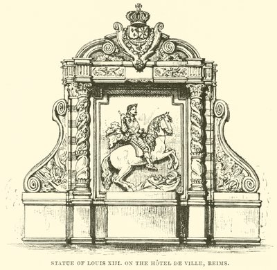 Estatua de Luis XIII, en el Hotel de Ville, Reims de English School