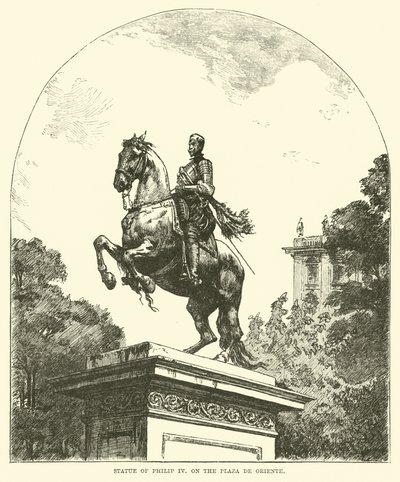 Estatua de Felipe IV, en la Plaza de Oriente de English School