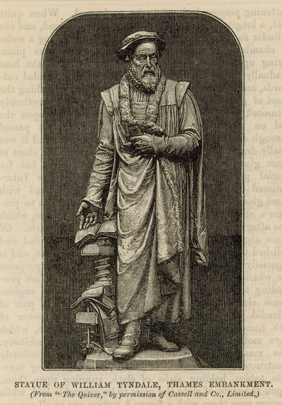 Estatua de William Tyndale en el Thames Embankment de English School