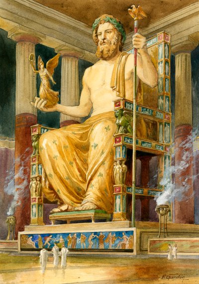Estatua de Zeus en Olimpia de English School