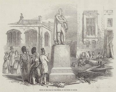 Estatua del Duque de Wellington, en la Torre de Londres de English School