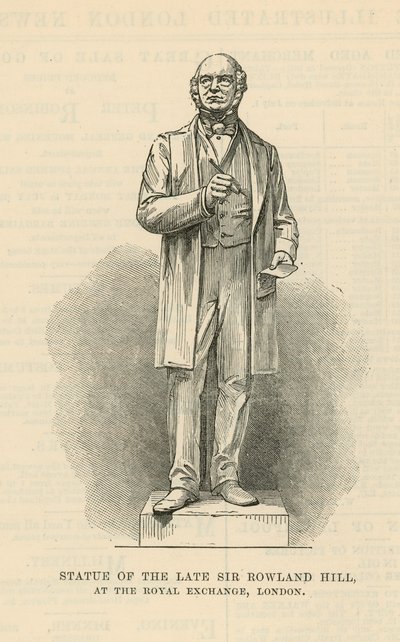 Estatua del difunto Sir Rowland Hill de English School