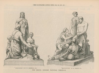 Estatuas que representan la Agricultura y las Manufacturas de English School