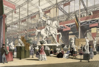 Estatuas en la sección de Bélgica de la Gran Exposición de 1851, de 