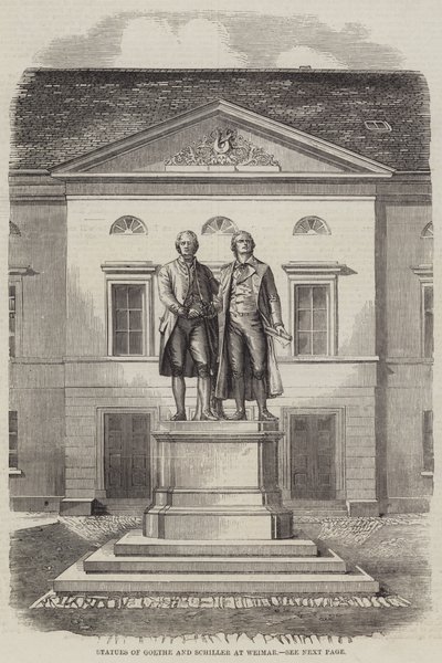 Estatuas de Goethe y Schiller en Weimar de English School