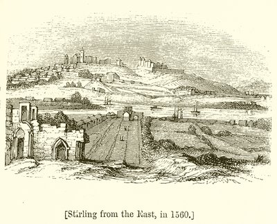 Stirling desde el Este, en 1560 de English School
