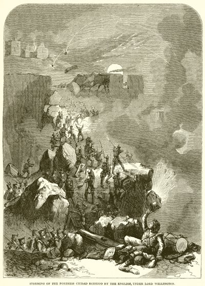 Asalto a la fortaleza de Ciudad Rodrigo por los ingleses, bajo el mando de Lord Wellington de English School