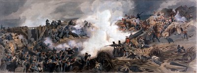 Asalto del Gran Redan, Sebastopol, 1855, de The Officers Portfolio of the Striking Reminiscences of the War de English School