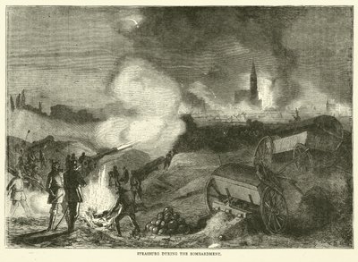 Estrasburgo durante el bombardeo, septiembre 1870 de English School