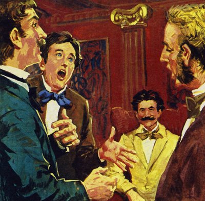 Strauss fue persuadido para escribir una opereta cuando sus amigos cantaron canciones con sus melodías de English School