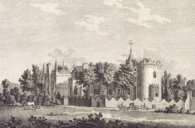 Strawberry Hill: Frente Norte, 1784 de English School