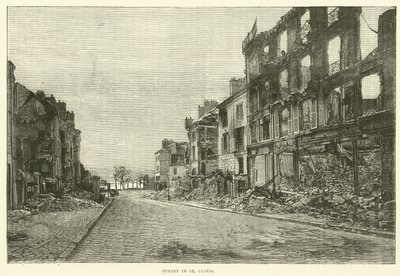 Calle en St Cloud, noviembre 1870 de English School