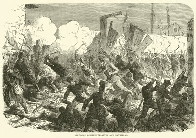 Lucha entre marines y bávaros, diciembre 1870 de English School