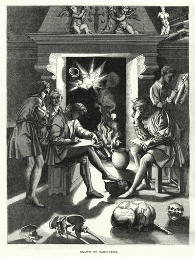 Estudio de Baccio Bandinelli en el siglo XVI (grabado) de English School