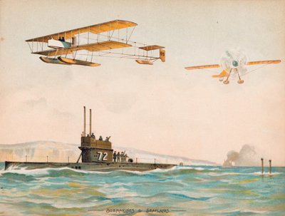 Submarinos e hidroaviones (chromolitho) de English School