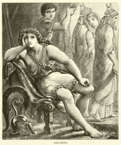 Sulky Achilles (grabado) de English School