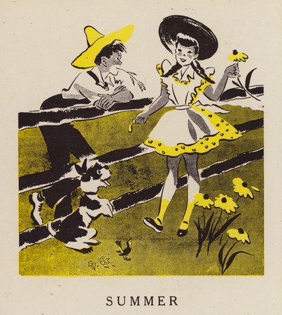 Verano (litografía en color) de English School
