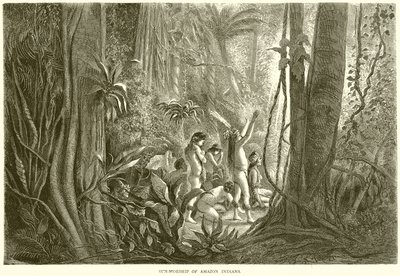 Adoración al sol de los indios amazónicos de English School