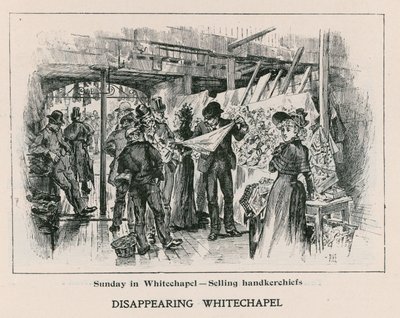 Domingo en Whitechapel - vendiendo pañuelos de English School