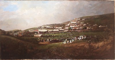 Sunderland, Carreras en Tunstall Hope, c.1835-40 (óleo sobre lienzo) de English School