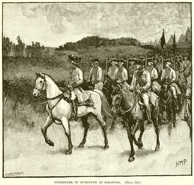 Rendición de Burgoyne en Saratoga de English School