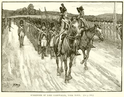 Rendición de Lord Cornwallis, York Town de English School