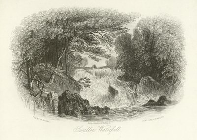 Cascada Swallow, cerca de Betws-y-Coed, Gales del Norte de English School