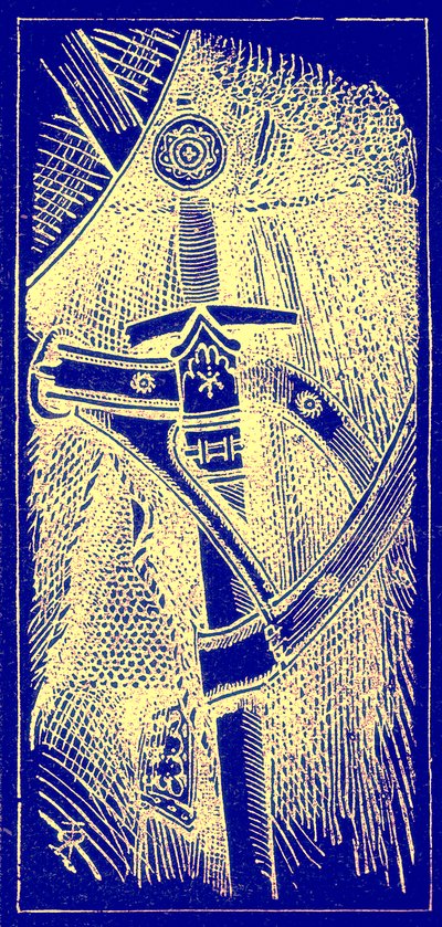 Espada, ilustración de The Illustrated History of the World, publicado c.1880 de English School