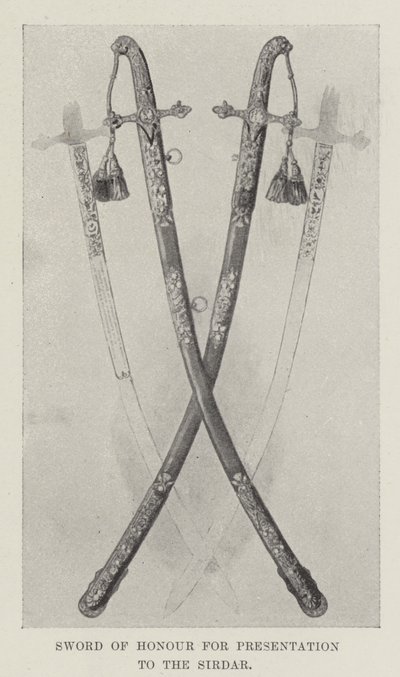 Espada de Honor para Presentación al Sirdar (litografía) de English School