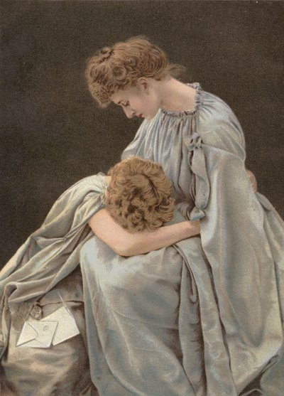 Simpatía, los sufrimientos de una hermana reclaman la piedad de una hermana (grabado) de English School