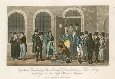 Síntomas del final de algunos tipos de vida en Londres - Tom, Jerry y Logic en el patio de prensa de la prisión de Newgate de English School