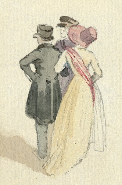 Tres figuras, c.1825 de English School