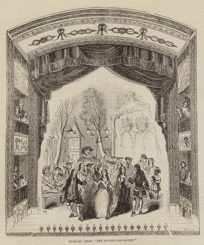 Cuadro de "La hija del avaro" (grabado) de English School