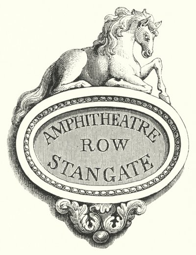 Placas para esquinas de calles, Amphitheatre Row, Stangate de English School