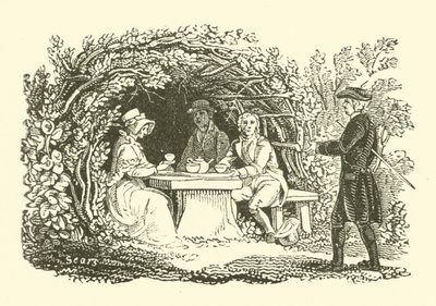 Tomando té en el jardín de English School