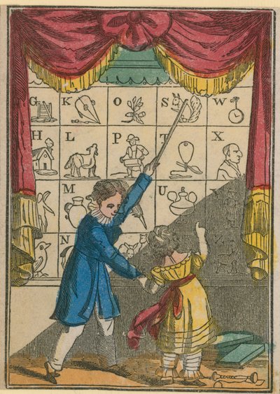 Enseñando el alfabeto a una niña de English School