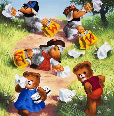 Oso de peluche (con objetos ocultos) de English School