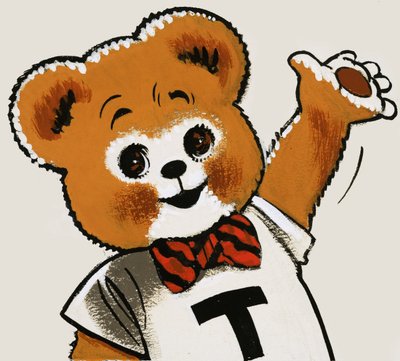 Oso de peluche saludando de English School