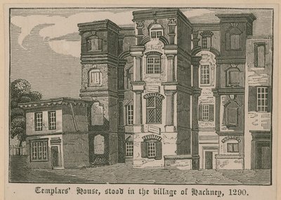 Casa de los Templarios, ubicada en el pueblo de Hackney, 1290 de English School
