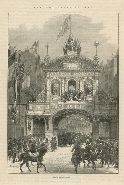 Temple Bar decorado en el Día de Acción de Gracias de English School
